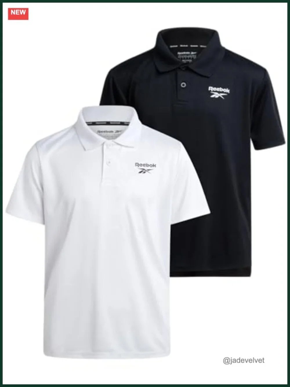 2 Pack Short Sleeve Polo Shirts Moisture-Wicking Performance Golf Polo School